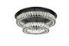 Elegant Lighting 3503F26L2BK Monroe 26 inch LED double flush mount in black