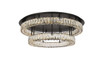 Elegant Lighting 3503F33L2BK Monroe 33 inch LED double flush mount in black Elegant Lighting 3503F33L2BK Monroe 33 inch LED double flush mount in black