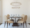 Elegant Lighting 3503D42BK Monroe 42 inch LED round double ring pendant in black