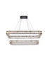 Elegant Lighting 3504G42L2BK Monroe 42 inch LED double rectangle pendant in black