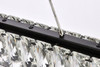 Elegant Lighting 3504G42L2BK Monroe 42 inch LED double rectangle pendant in black