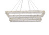 Elegant Lighting 3504G50L2C Monroe 50 inch LED double rectangle pendant in chrome