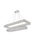 Elegant Lighting 3504G50L2C Monroe 50 inch LED double rectangle pendant in chrome