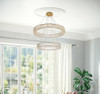 Elegant Lighting 3503G28G Monroe 28 inch LED double ring chandelier in gold