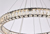 Elegant Lighting 3503G36BK Monroe 36 inch LED double ring chandelier in black