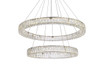 Elegant Lighting 3503G36C Monroe 36 inch LED double ring chandelier in chrome