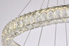 Elegant Lighting 3503G36C Monroe 36 inch LED double ring chandelier in chrome