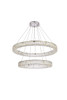 Elegant Lighting 3503G36C Monroe 36 inch LED double ring chandelier in chrome