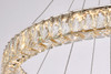 Elegant Lighting 3503G36G Monroe 36 inch LED double ring chandelier in gold