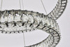 Elegant Lighting 3503G32BK Monroe 32 inch LED double ring chandelier in black