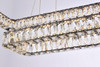 Elegant Lighting 3504G50L3BK Monroe 50 inch LED triple rectangle pendant in black
