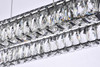 Elegant Lighting 3504G50L3BK Monroe 50 inch LED triple rectangle pendant in black