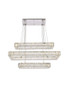 Elegant Lighting 3504G42L3C Monroe 42 inch LED triple rectangle pendant in chrome