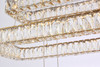 Elegant Lighting 3504G42L3G Monroe 42 inch LED triple rectangle pendant in gold