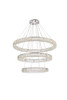 Elegant Lighting 3503G41LC Monroe 41 inch LED triple ring chandelier in chrome