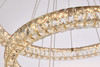 Elegant Lighting 3503G41LG Monroe 41 inch LED triple ring chandelier in gold