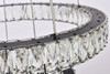Elegant Lighting 3503G3LBK Monroe 32 inch LED triple ring chandelier in black