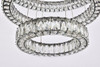 Elegant Lighting 3503G3LBK Monroe 32 inch LED triple ring chandelier in black