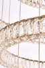 Elegant Lighting 3503G7LG Monroe 40 inch LED seven ring chandelier in gold
