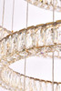 Elegant Lighting 3503G7LG Monroe 40 inch LED seven ring chandelier in gold
