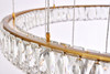 Elegant Lighting 3503G7LG Monroe 40 inch LED seven ring chandelier in gold