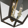 LIVEX LIGHTING 27220-07 3 Light Bronze with Antique Brass Finish Cluster Outdoor Large Pendant Lantern