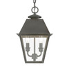 LIVEX LIGHTING 27217-61 2 Light Charcoal Outdoor Medium Pendant Lantern