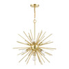 LIVEX LIGHTING 46175-33 7 Light Soft Gold with Polished Brass Accents Pendant Chandelier