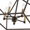 LIVEX LIGHTING 49435-07 5 Light Bronze with Antique Brass Accents Chandelier