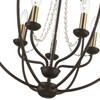 LIVEX LIGHTING 40915-07 5 Light Bronze with Antique Brass Finish Candles Globe Chandelier