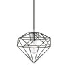 LIVEX LIGHTING 49152-68 1 Light Shiny Black with Polished Chrome Accents Pendant