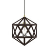 LIVEX LIGHTING 41328-07 1 Light Bronze with Antique Brass Accents Pendant