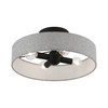 LIVEX LIGHTING 46147-04 4 Light Black Semi-Flush