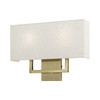 LIVEX LIGHTING 50995-01 2 Light Antique Brass ADA Sconce