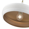 LIVEX LIGHTING 49353-03 1 Light White with Antique Brass Accents Pendant