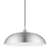 LIVEX LIGHTING 49233-66 1 Light Brushed Aluminum with Polished Chrome Accents Pendant