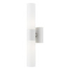 LIVEX LIGHTING 10102-03 2 Light White with Brushed Nickel Accent ADA Vanity Sconce LIVEX LIGHTING 10102-03 2 Light White with Brushed Nickel Accent ADA Vanity Sconce