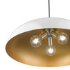 LIVEX LIGHTING 49234-69 3 Light Shiny White with Polished Chrome Accents Large Pendant