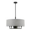 LIVEX LIGHTING 46736-04 7 Light Black Pendant Chandelier