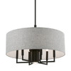 LIVEX LIGHTING 46736-04 7 Light Black Pendant Chandelier