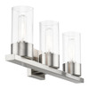 LIVEX LIGHTING 17313-91 3 Light Brushed Nickel Vanity Sconce