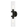 LIVEX LIGHTING 16172-04 2 Light Black ADA Vanity Sconce