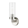 LIVEX LIGHTING 16171-91 1 Light Brushed Nickel ADA Single Sconce