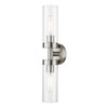 LIVEX LIGHTING 16172-91 2 Light Brushed Nickel ADA Vanity Sconce