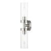 LIVEX LIGHTING 16172-91 2 Light Brushed Nickel ADA Vanity Sconce