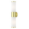 LIVEX LIGHTING 16562-12 2 Light Satin Brass ADA Vanity Sconce