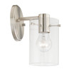 LIVEX LIGHTING 17231-91 1 Light Brushed Nickel Single Sconce