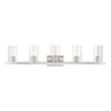 LIVEX LIGHTING 18035-91 5 Light Brushed Nickel Vanity Sconce