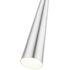 LIVEX LIGHTING 49631-66 1 Light Brushed Aluminum with Polished Chrome Accents Single Tall Pendant