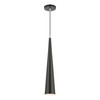 LIVEX LIGHTING 49631-68 1 Light Shiny Black with Polished Chrome Accents Single Tall Pendant